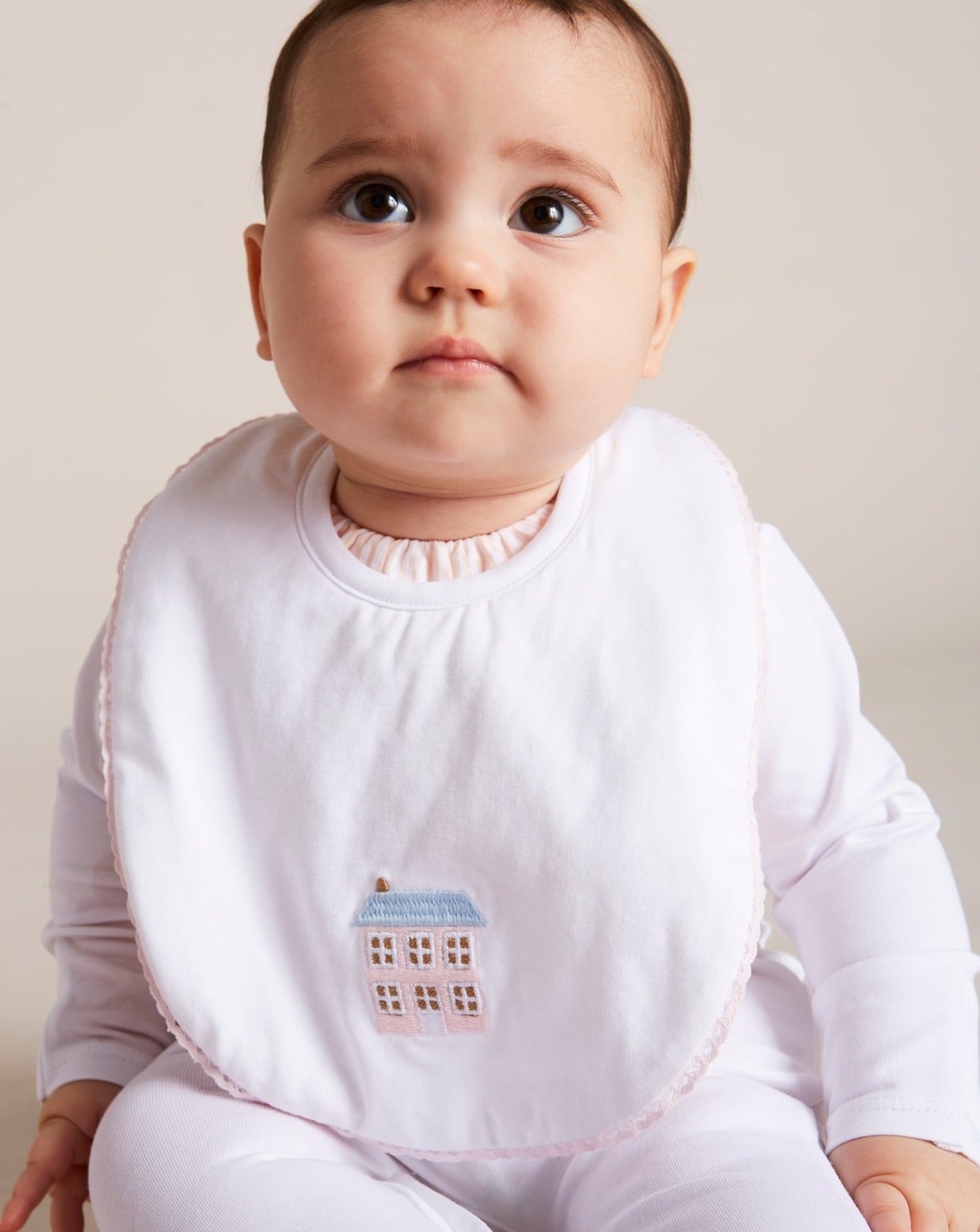 House Embroidered Cotton Bib Accessories  from Pepa London