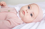 Winter Knitted Pink Wool Bonnet Knitted Accessories  from Pepa London