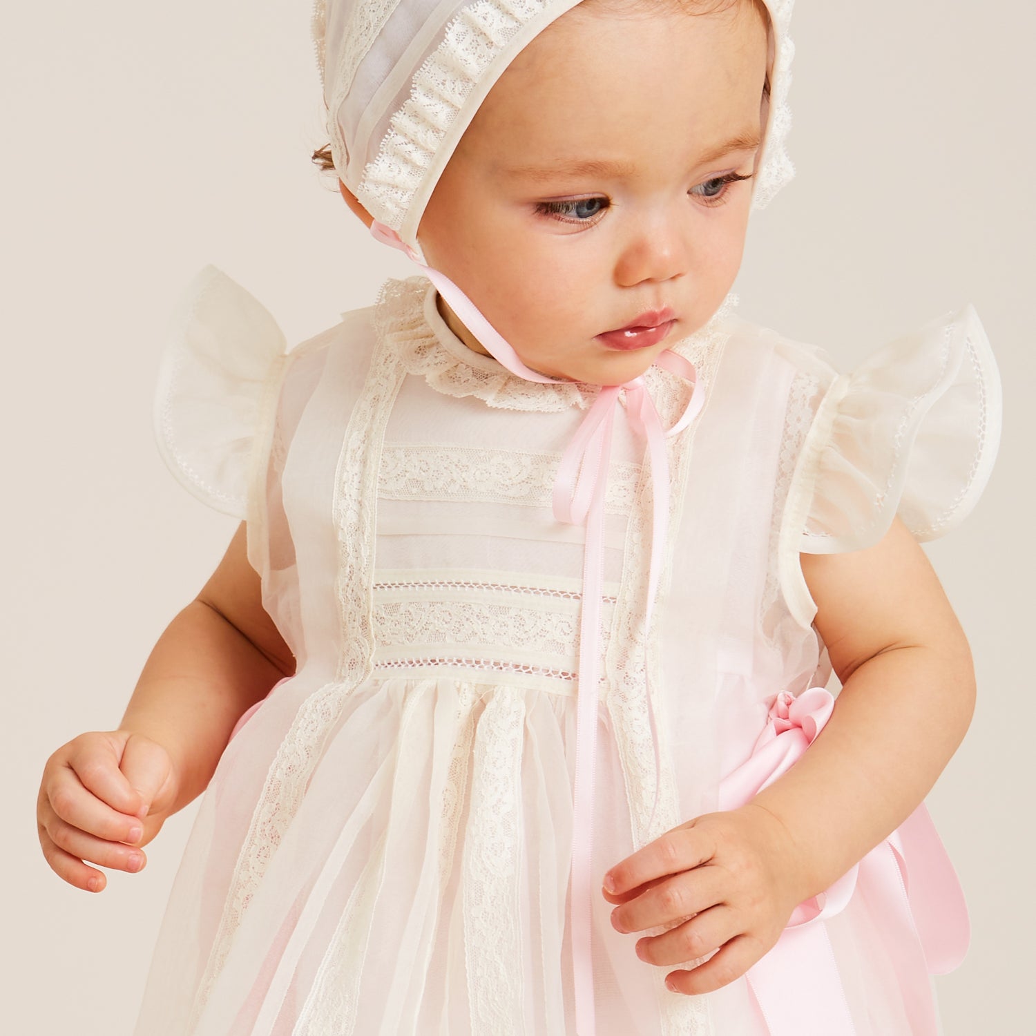 Traditional Light Pink Christening Gown (3mths-6yrs) Dresses from Pepa London