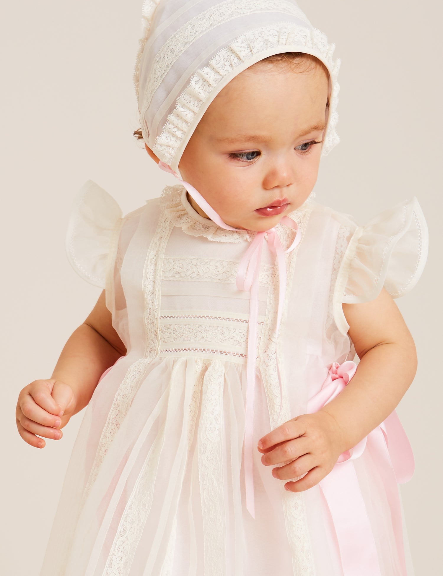 Traditional Light Pink Christening Gown (3mths-6yrs) Dresses from Pepa London