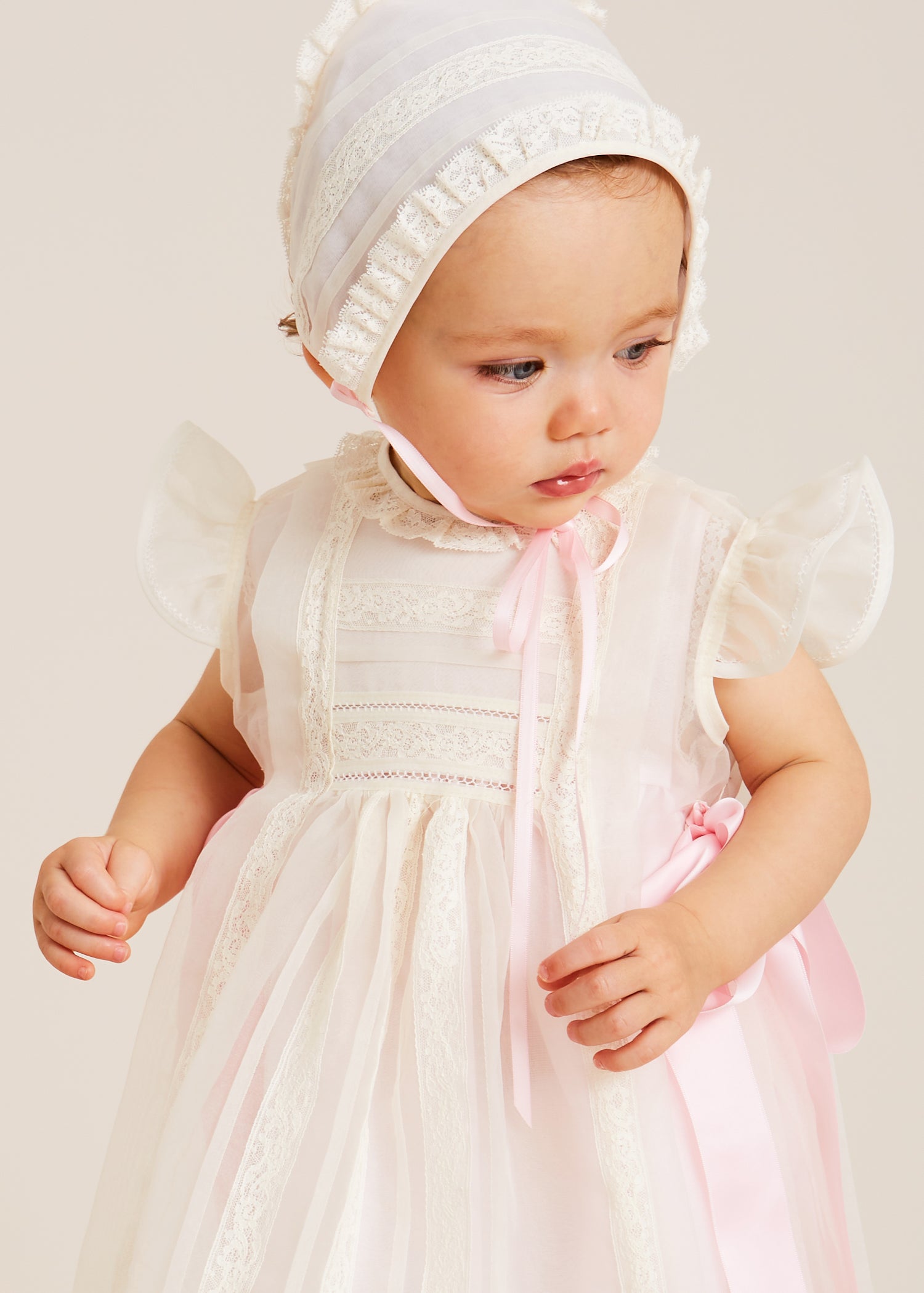 Traditional Light Pink Christening Gown (3mths-6yrs) Dresses from Pepa London