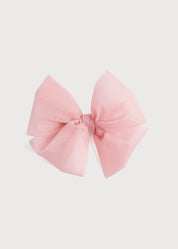 Big Bow Tulle Clip in Dusty Pink Hair Accessories  from Pepa London