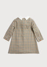 Check Peter Pan Collar Dress in Brown (12mths-10yrs) Dresses  from Pepa London