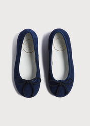 Lace Tie Ballerina Shoes in Navy (24-34EU) Shoes  from Pepa London
