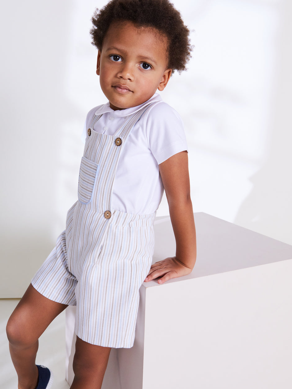 Button Detail Cotton Top in White (2-6yrs) Tops & Bodysuits from Pepa London
