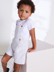 Button Detail Cotton Top in White (2-6yrs) Tops & Bodysuits from Pepa London