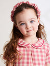 Vintage Gingham Check Dress in Raspberry Red (12mths-10yrs) Dresses  from Pepa London