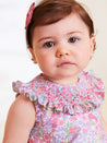 Floral Print Hand Smocked Romper in Pink (3-18mths) Rompers  from Pepa London