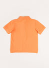 Plain Short Sleeve Polo Top in Tangerine (2-10yrs)   from Pepa London