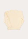 Cable Detail Crew Neck Jumper In Cream (4-10yrs) KNITWEAR  from Pepa London
