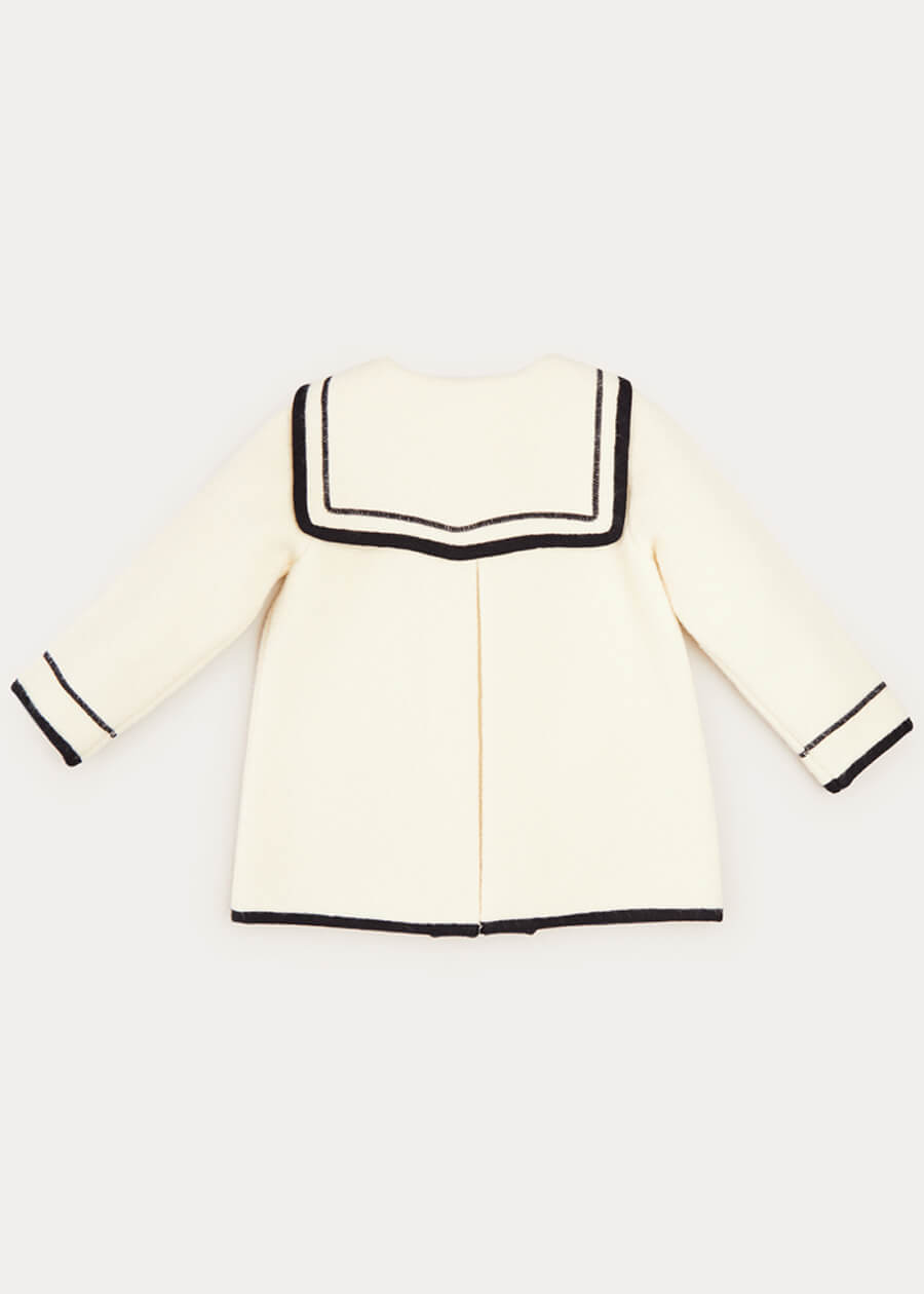 Mariner Collar Pocket Detail Jacket In Cream (4-10yrs) COATS  from Pepa London