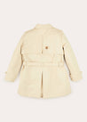 Check Lined Trench Coat In Beige (4-10yrs) COATS  from Pepa London