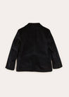 Velvet Three Button Blazer Jacket In Black (4-10yrs) COATS  from Pepa London