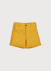 Pocket Detail Shorts With Turn-Ups in Mustard (4-10yrs) Shorts  from Pepa London