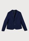 Single Breasted Patch Pocket Blazer in Blue (4-10yrs) Coats  from Pepa London