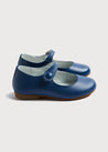 Leather Mary Jane Shoes in Blue (25-34EU) Shoes  from Pepa London