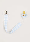 Light Check Dummy Clip in Baby Blue Accessories  from Pepa London