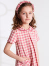 Vintage Gingham Check Dress in Raspberry Red (12mths-10yrs) Dresses  from Pepa London