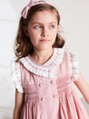 Traditional Handsmocked Dress in Rose Pink (12mths-10yrs) Dresses  from Pepa London