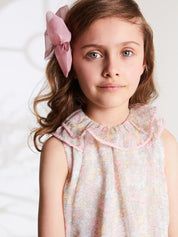 Big Bow Tulle Clip in Dusty Pink Hair Accessories  from Pepa London