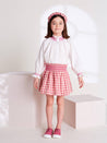 Button Front Handsmocked Blouse in Off White (18mths-10yrs) Blouses  from Pepa London
