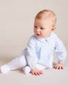 Blue Check Cotton All-in-One (0-6mths) Daywear  from Pepa London