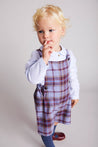 Classic Tartan Dungarees in Blue (18mths-3yrs) Dungarees  from Pepa London