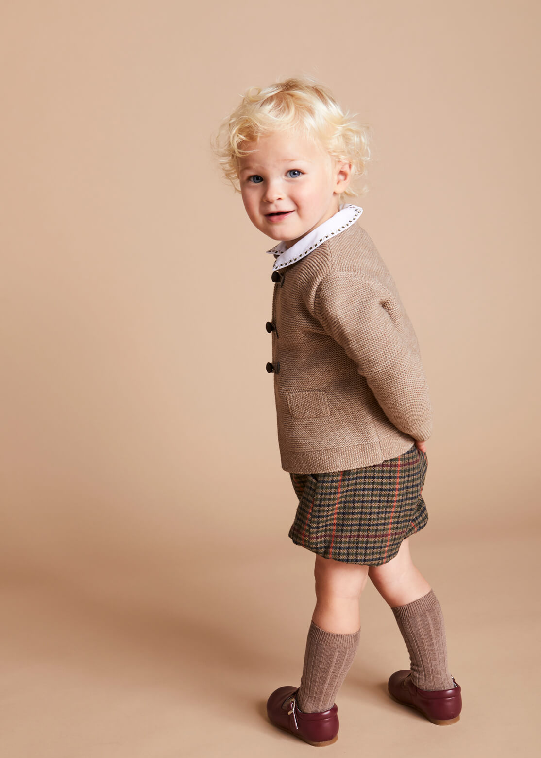 Tweed Bloomers With Braces in Brown (9mths-2yrs) Bloomers  from Pepa London