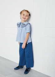 Openwork short socks - Navy (3mths-8yrs) Socks  from Pepa London