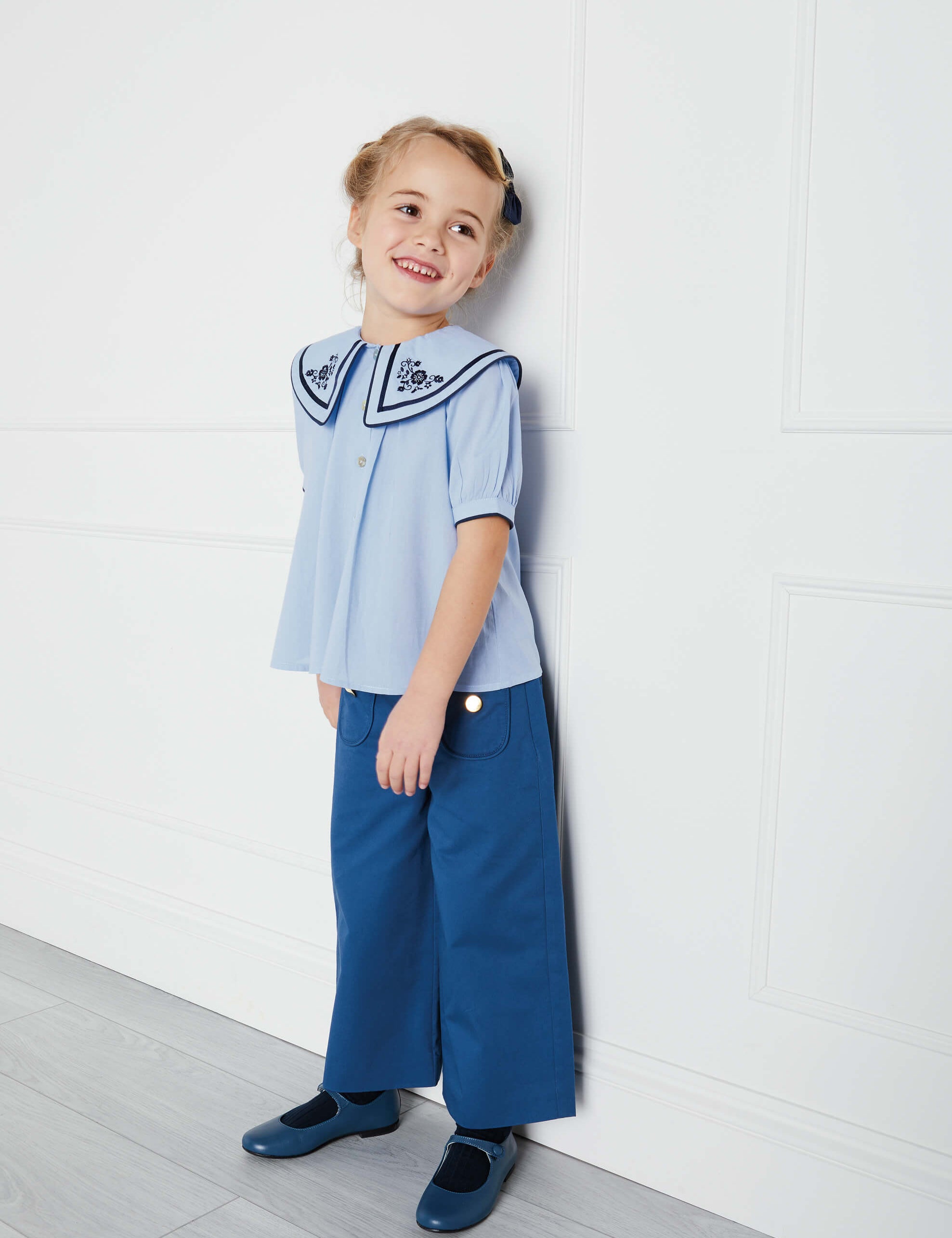 Openwork short socks - Navy (3mths-8yrs) Socks  from Pepa London