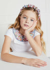 Bold Floral Ruffle Collar Short Sleeve Top in Red (2-10yrs) Tops & Bodysuits  from Pepa London