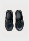 Leather Boat Shoes in Navy (26-34EU) Shoes  from Pepa London