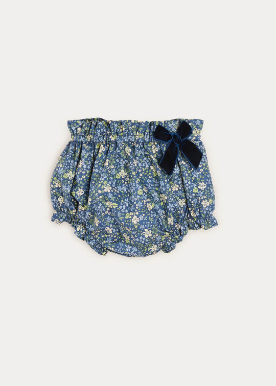 Floral Bow Detail Bloomers In Cream (3mths-3yrs) BLOOMERS  from Pepa London