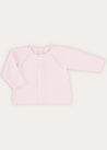 Two Button Baby Cardigan In Light Pink (1-9mths) KNITWEAR  from Pepa London