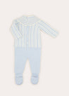 Cable Detail Knitted Set In Baby Blue (1-9mths) KNITTED SETS  from Pepa London