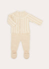 Cable Detail Knitted Set In Beige (1-9mths) KNITTED SETS  from Pepa London