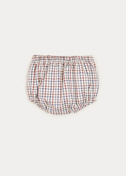 Check Button Detail Bloomers In Beige (3mths-2yrs) BLOOMERS  from Pepa London