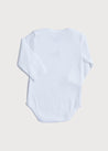 Newborn American Collar Bodysuit With Rocking Horse Embroidery Blue (0-3mths) Tops & Bodysuits  from Pepa London