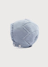 Cable Detail Cotton Bonnet in Light Blue (0-6mths) Knitted Accessories  from Pepa London