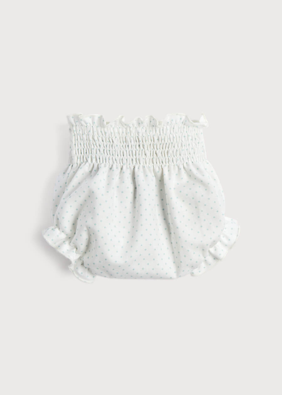 Newborn Star Print Bloomer in Light Green (0-12mths) Bloomers  from Pepa London