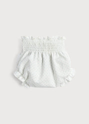 Newborn Star Print Bloomer in Light Green (0-12mths) Bloomers  from Pepa London