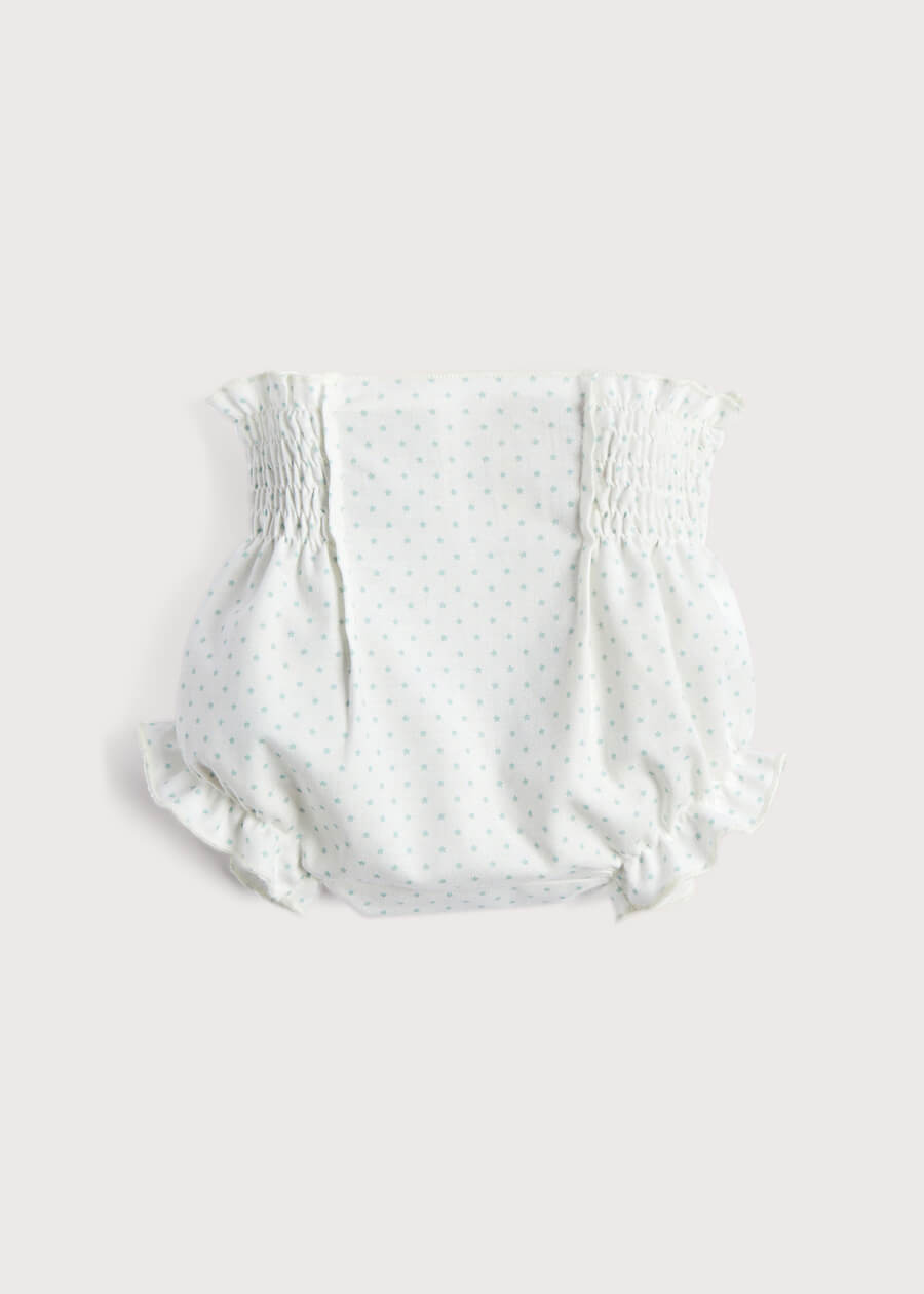 Newborn Star Print Bloomer in Light Green (0-12mths) Bloomers  from Pepa London
