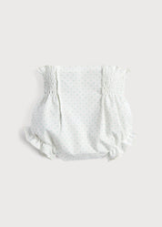 Newborn Star Print Bloomer in Light Green (0-12mths) Bloomers  from Pepa London