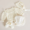 Ivory Knitted Special Occasion Set with Angora (0-3mths) Knitwear  from Pepa London
