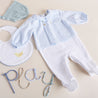 Blue Check Cotton All-in-One (0-6mths) Daywear  from Pepa London