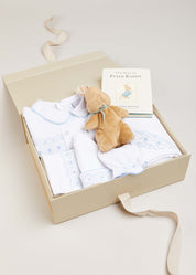 Newborn Hand Smocked Gift Set in Blue Look  from Pepa London