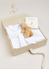 Newborn Hand Smocked Gift Set in Blue Look  from Pepa London