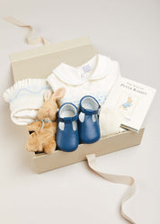 Traditional Hand Smocked Gift Set in Blue Look  from Pepa London