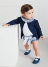 Floral Dotted Bow Bloomers in Blue (3mths-2yrs) Bloomers  from Pepa London