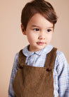 Peter Pan Collar Long Sleeve Shirt in Pale Blue (12mths-3yrs) Shirts  from Pepa London